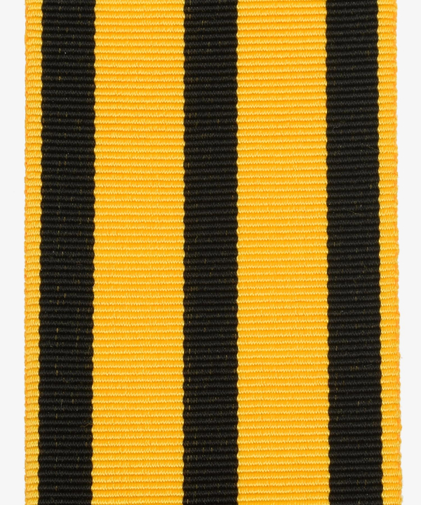 Universal, Carnival, club ribbon, medal ribbon – yellow with black stripes (452)
